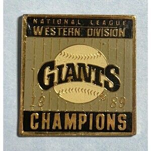1989 San Francisco Giants League Western Division Champions Pin